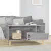 Szürke sonoma szerelt fa dohányzóasztal 90x49x45 cm
