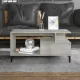 Betonszürke szerelt fa dohányzóasztal 90x49x45 cm