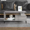 Szürke sonoma szerelt fa dohányzóasztal 90x49x45 cm