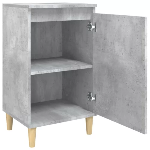 2 db betonszürke szerelt fa éjjeliszekrény 40x35x70 cm