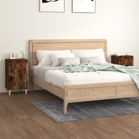  2 db füstös tölgy színű szerelt fa éjjeliszekrény 40x35x70 cm