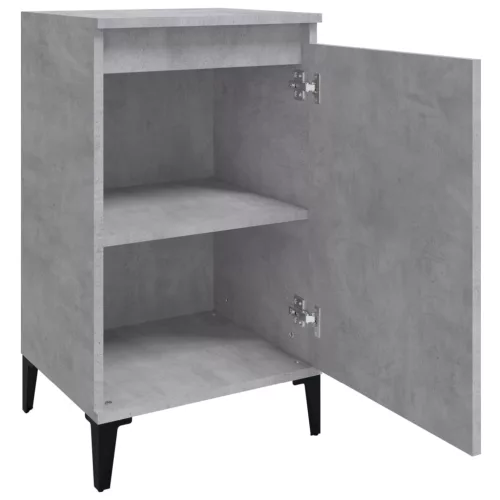2 db betonszürke szerelt fa éjjeliszekrény 40x35x70 cm