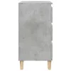 Betonszürke szerelt fa éjjeliszekrény 40x35x70 cm