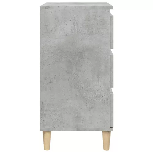 Betonszürke szerelt fa éjjeliszekrény 40x35x70 cm