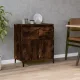 Füstös tölgy színű szerelt fa tálalószekrény 60 x 35 x 70 cm