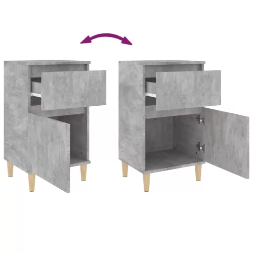 2 db betonszürke éjjeliszekrény 40 x 35 x 70 cm