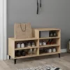 Sonoma tölgy színű szerelt fa cipőszekrény 102x36x60 cm