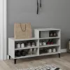 Betonszürke szerelt fa cipőszekrény 102x36x60 cm