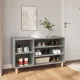 Betonszürke szerelt fa cipőszekrény 102x36x60 cm