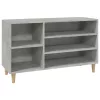 Betonszürke szerelt fa cipőszekrény 102x36x60 cm