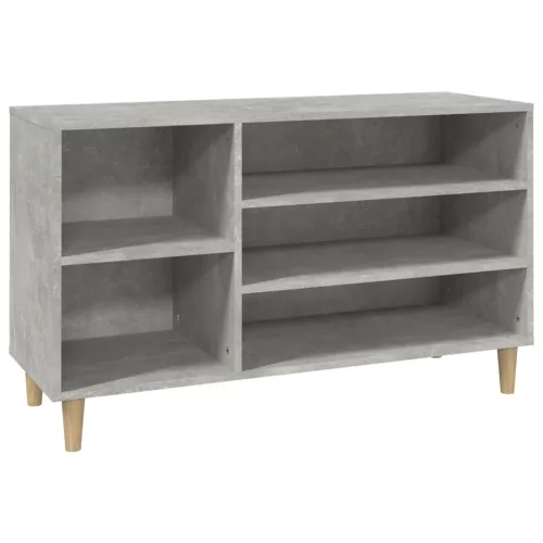 Betonszürke szerelt fa cipőszekrény 102x36x60 cm