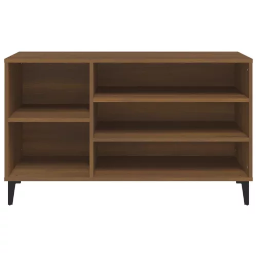 Barna tölgyszínű szerelt fa cipősszekrény 102x36x60 cm