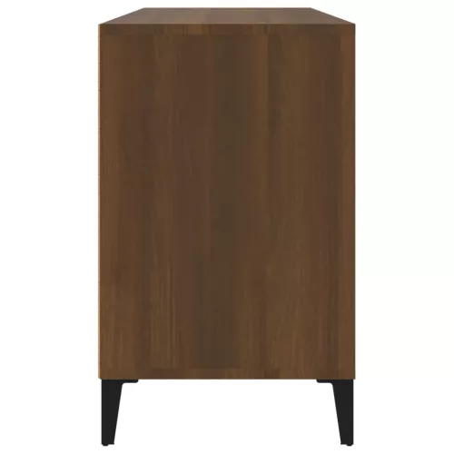 Barna tölgyszínű szerelt fa cipősszekrény 102x36x60 cm