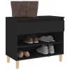 Fekete szerelt fa cipősszekrény 70x36x60 cm