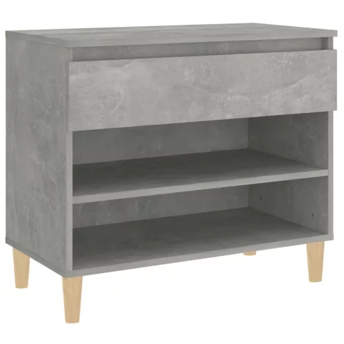 Betonszürke szerelt fa cipőszekrény 70x36x60 cm