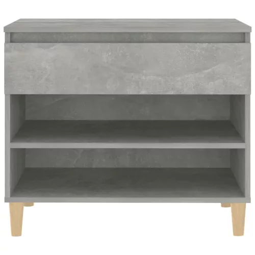 Betonszürke szerelt fa cipőszekrény 70x36x60 cm