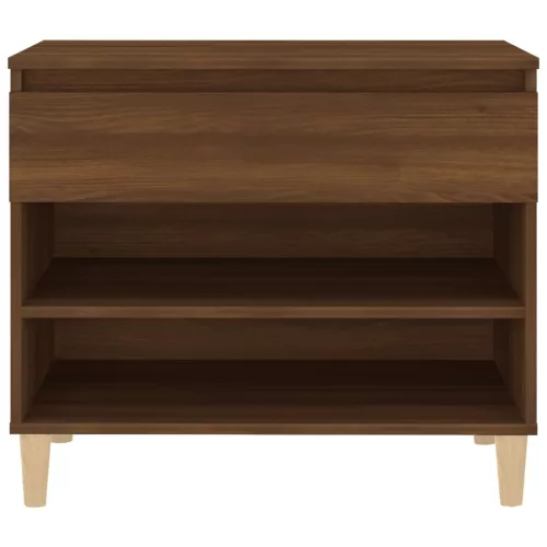 Barna tölgy színű szerelt fa cipősszekrény 70x36x60 cm