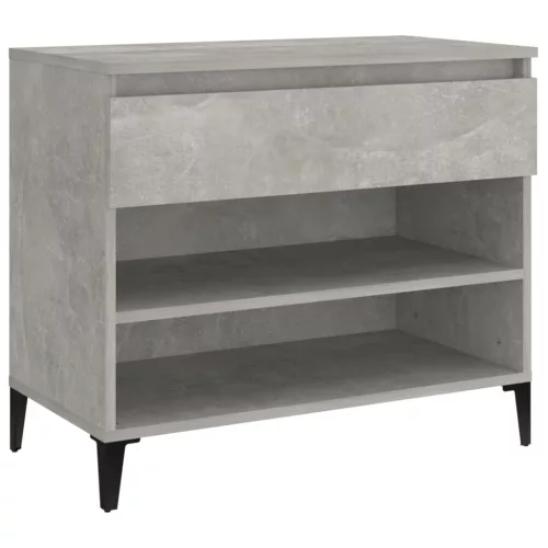 Betonszürke szerelt fa cipőszekrény 70x36x60 cm