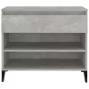 Betonszürke szerelt fa cipőszekrény 70x36x60 cm