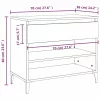 Füstös tölgy színű szerelt fa cipősszekrény 70 x 36 x 60 cm