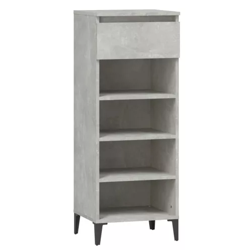 Betonszürke szerelt fa cipőtartó 40x36x105 cm