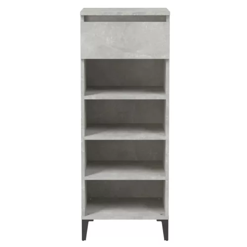 Betonszürke szerelt fa cipőtartó 40x36x105 cm