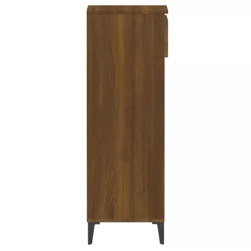 Barna tölgy színű szerelt fa cipőtartó 40x36x105 cm