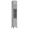 Betonszürke szerelt fa fürdőszobaszekrény 30 x 30 x 190 cm