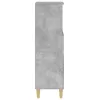 Betonszürke szerelt fa fürdőszobaszekrény 30 x 30 x 100 cm