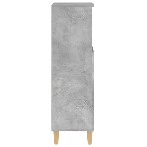 Betonszürke szerelt fa fürdőszobaszekrény 30 x 30 x 100 cm
