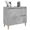 Betonszürke szerelt fa fürdőszobaszekrény 65 x 33 x 60 cm