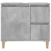 Betonszürke szerelt fa fürdőszobaszekrény 65 x 33 x 60 cm