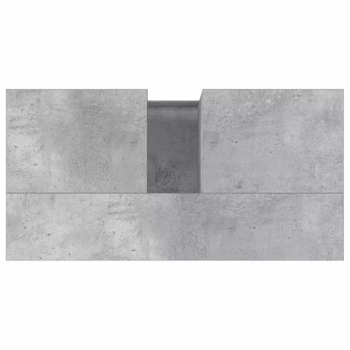 Betonszürke szerelt fa fürdőszobaszekrény 65 x 33 x 60 cm