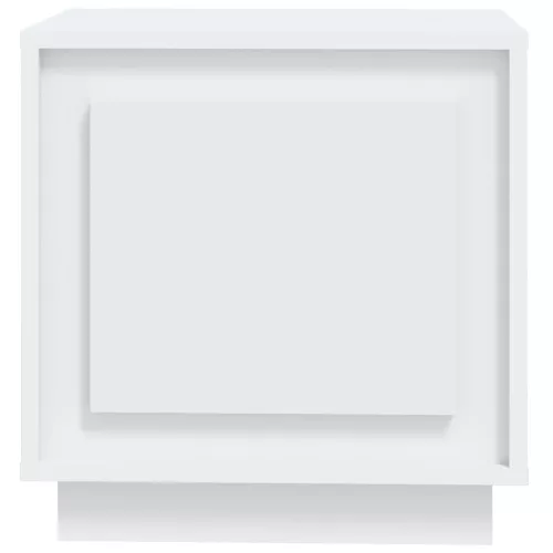 2 db fehér szerelt fa éjjeliszekrény 44x35x45 cm