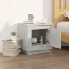 Betonszürke szerelt fa éjjeliszekrény 44 x 35 x 45 cm