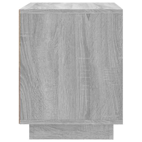 2 db szürke sonoma színű szerelt fa éjjeliszekrény 44x35x45 cm