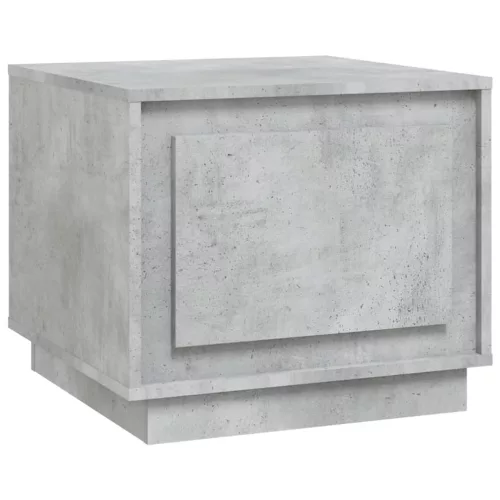 Betonszürke szerelt fa dohányzóasztal 51x50x44 cm
