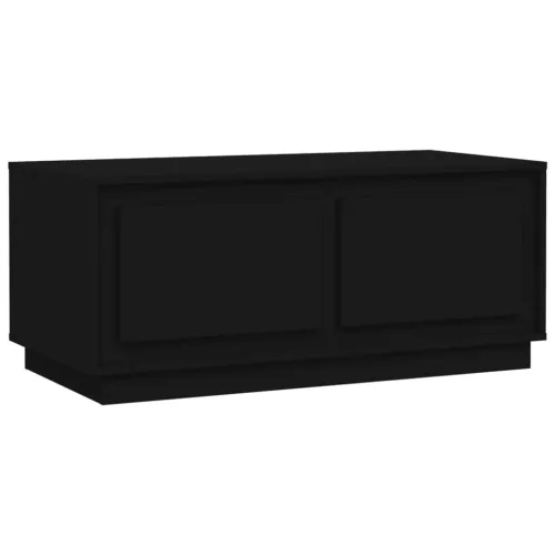 Fekete szerelt fa dohányzóasztal 102x50x44 cm