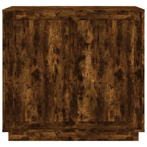 Füstös tölgy színű szerelt fa tálalószekrény 80 x 34 x 75 cm
