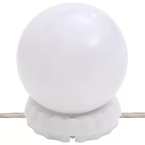 Mézbarna tömör fenyőfa fésülködőasztal LED-del 95x50x133,5 cm