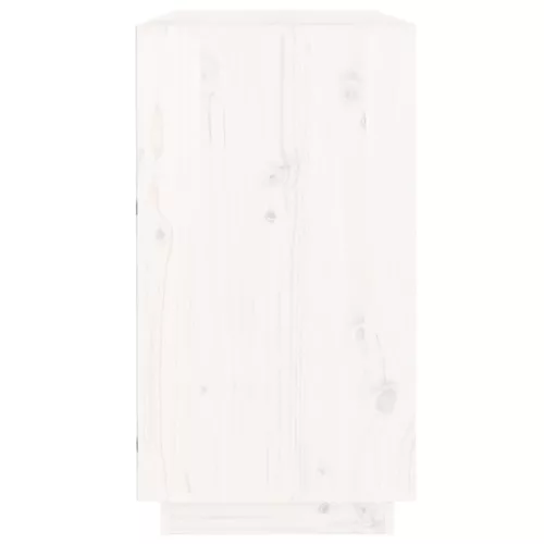 Fehér tömör fenyőfa tálalószekrény 100 x 40 x 75 cm