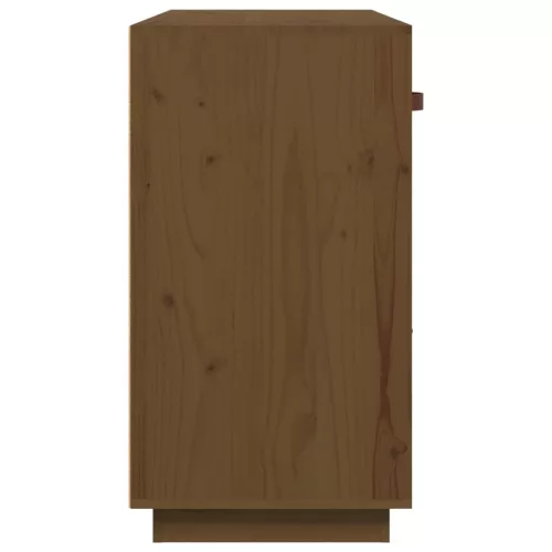 Mézbarna tömör fenyőfa tálalószekrény 100 x 40 x 75 cm