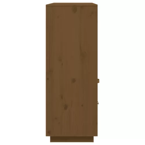 Mézbarna tömör fenyőfa magasszekrény 100 x 40 x 108,5 cm
