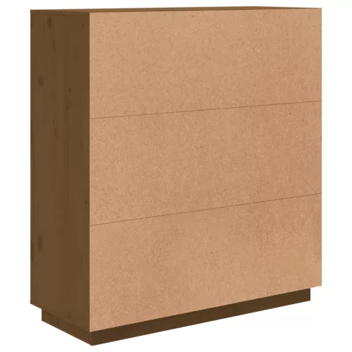Mézbarna tömör fenyőfa magasszekrény 100 x 40 x 108,5 cm
