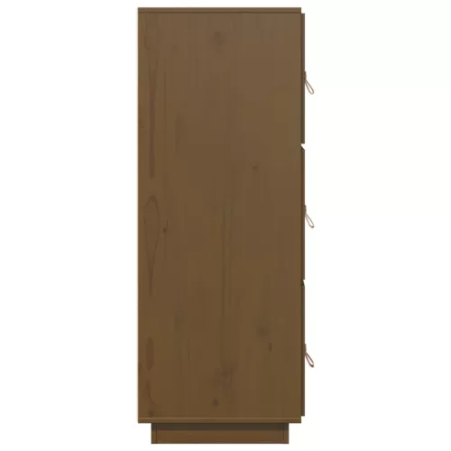 Mézbarna tömör fenyőfa magasszekrény 34 x 40 x 108,5 cm