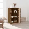 Mézbarna tömör fenyőfa magasszekrény 67 x 40 x 108,5 cm