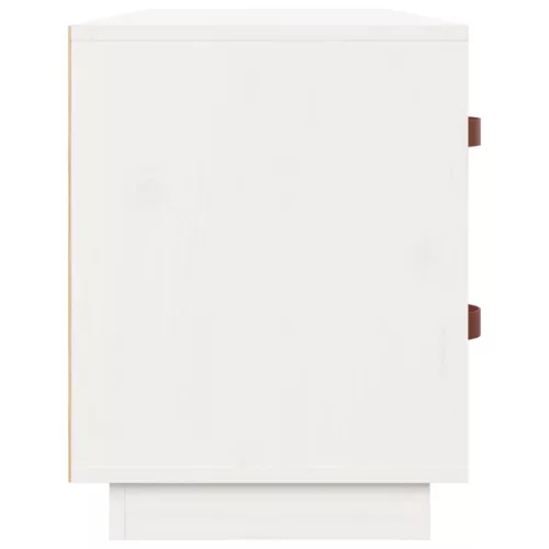 Fehér tömör fenyőfa cipőtároló pad 100 x 34 x 45 cm