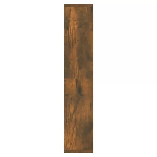 Füstös tölgy színű tükrös szekrény LED-ekkel 91 x 15 x 76,5 cm
