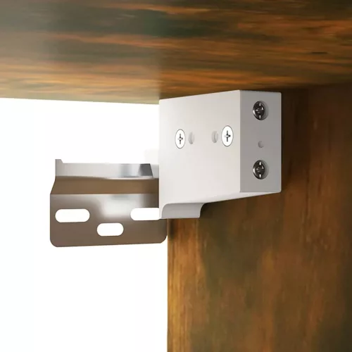 Füstös tölgy színű tükrös szekrény LED-ekkel 91 x 15 x 76,5 cm