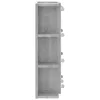Szürke sonoma tölgy színű tükrös szekrény LED-del 70x16,5x60 cm